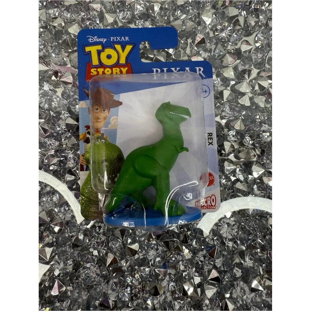 Disney Rex Toy Story Rex Green Dinosaur Figure on Blue Base